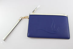 Embossed Dove Wristlet
