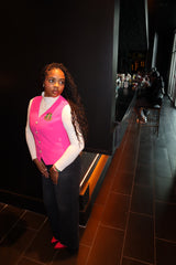Pink Vest w/Pearl-Button